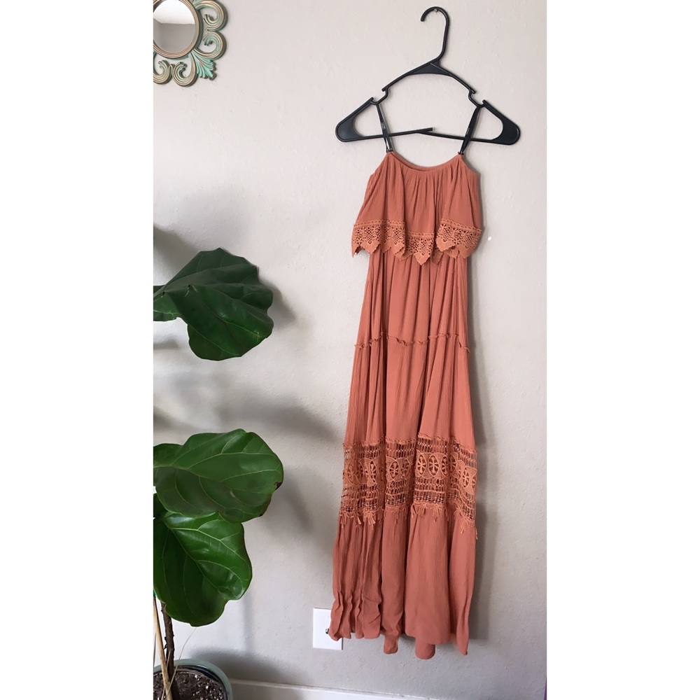 Strapless maxi dress